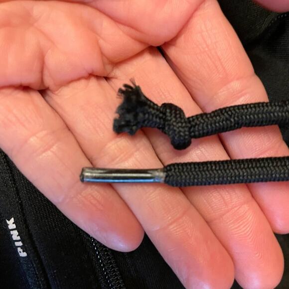 Victoria's Secret PINK Black Joggers/Track Pants, Fleece, Logo on Side Leg, M - Picture 13 of 13